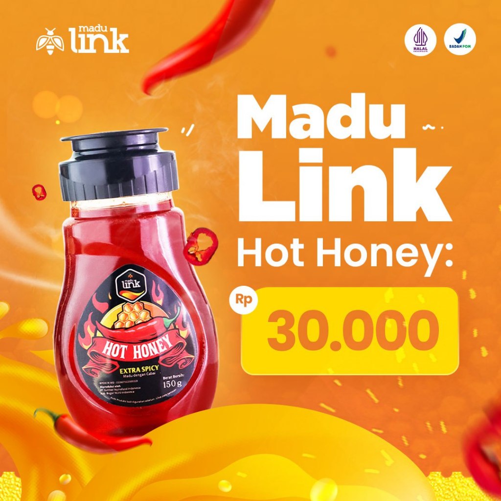 

MADU LINK - Hot Honey Extra Spicy Madu Pedas 150gr