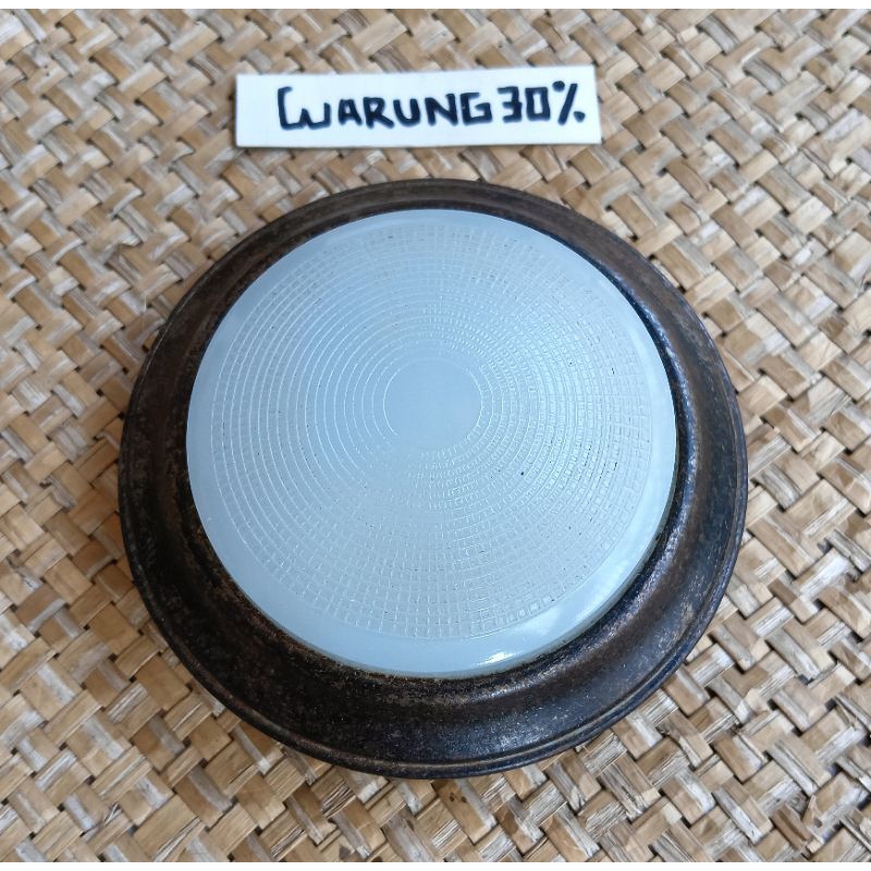 Lampu plafon jadul klasik antik kuno lawas rumah besi mika kaca beling Nos