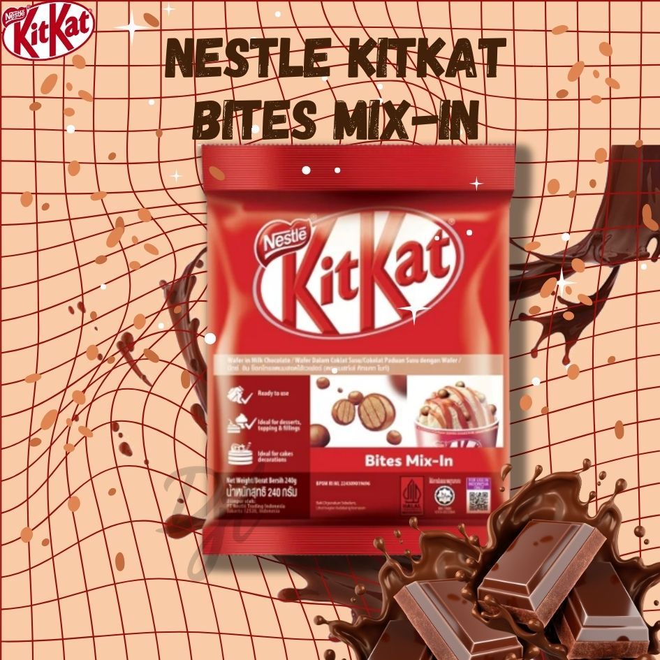 

NESTLE KitKat Bites Mix-in Wafer lapis Coklat Susu 240G