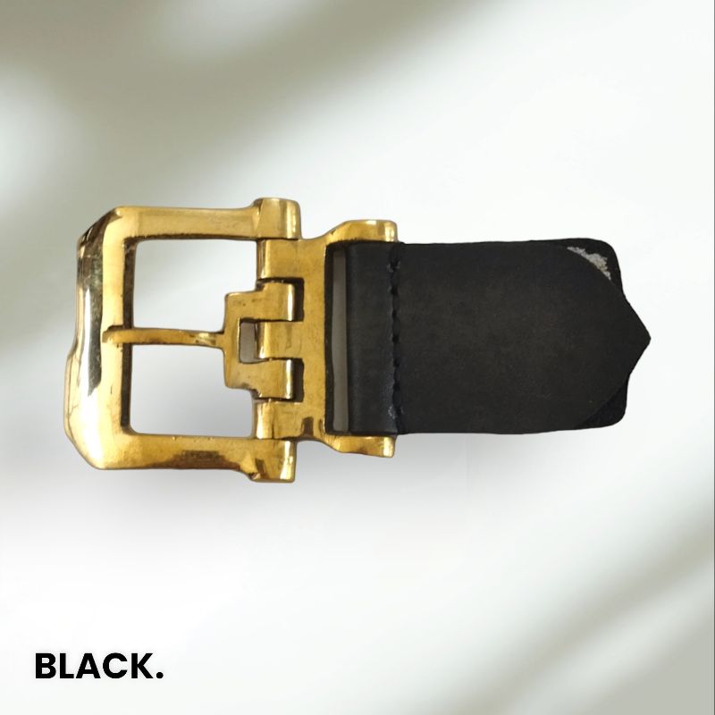 Belt buckle kuningan 4 cm solid brass head sabuk ikat pinggang kulit