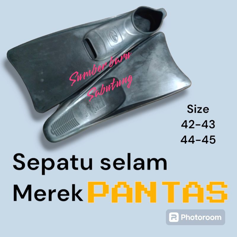 Sepatu selam diving fin merek pantas