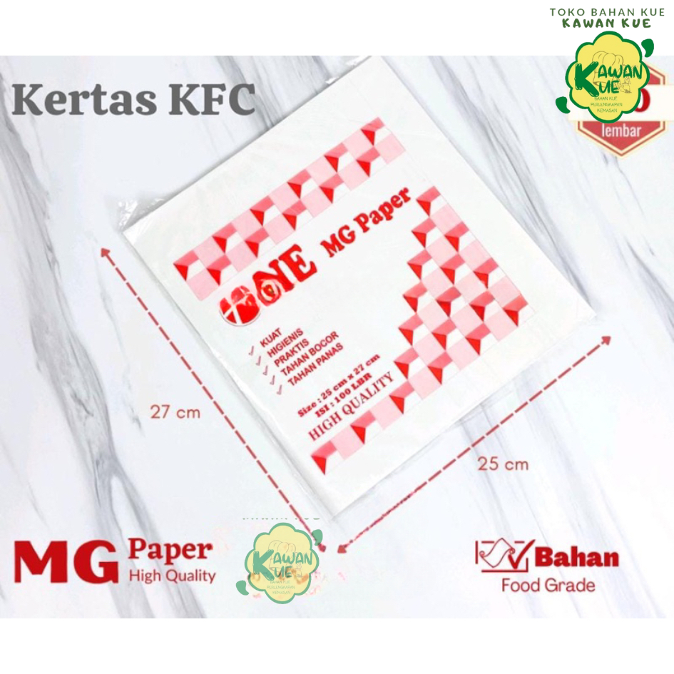 Bungkus Nasi KFC / Kertas Nasi Putih Laminasi