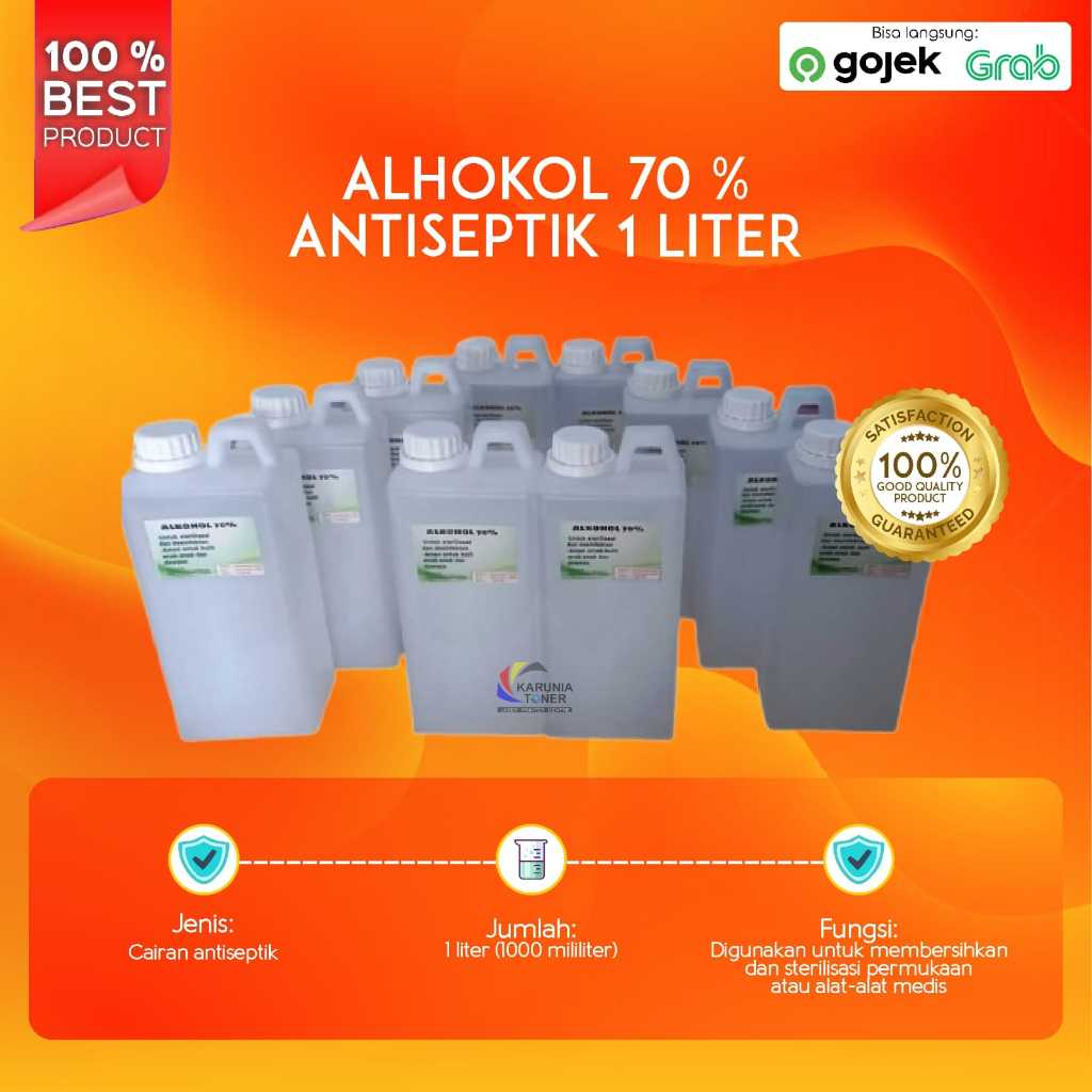 alkohol 70% 1 liter Alkohol 70 persen / Alcohol 70% / Sterilisasi