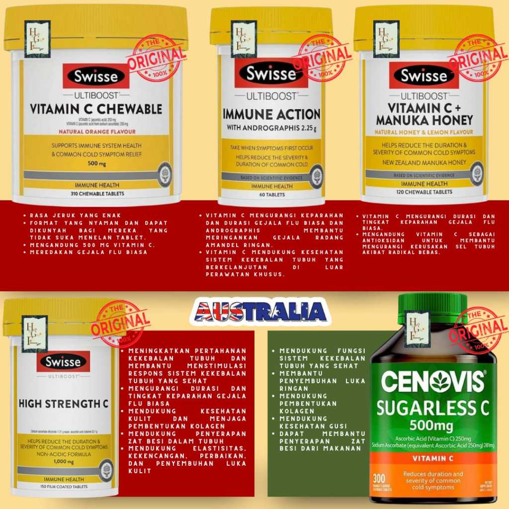 Swisse Ultiboost Vitamin C Chewable 310 Tablets, Swisse Horseradish+Garlic+Vitamin C