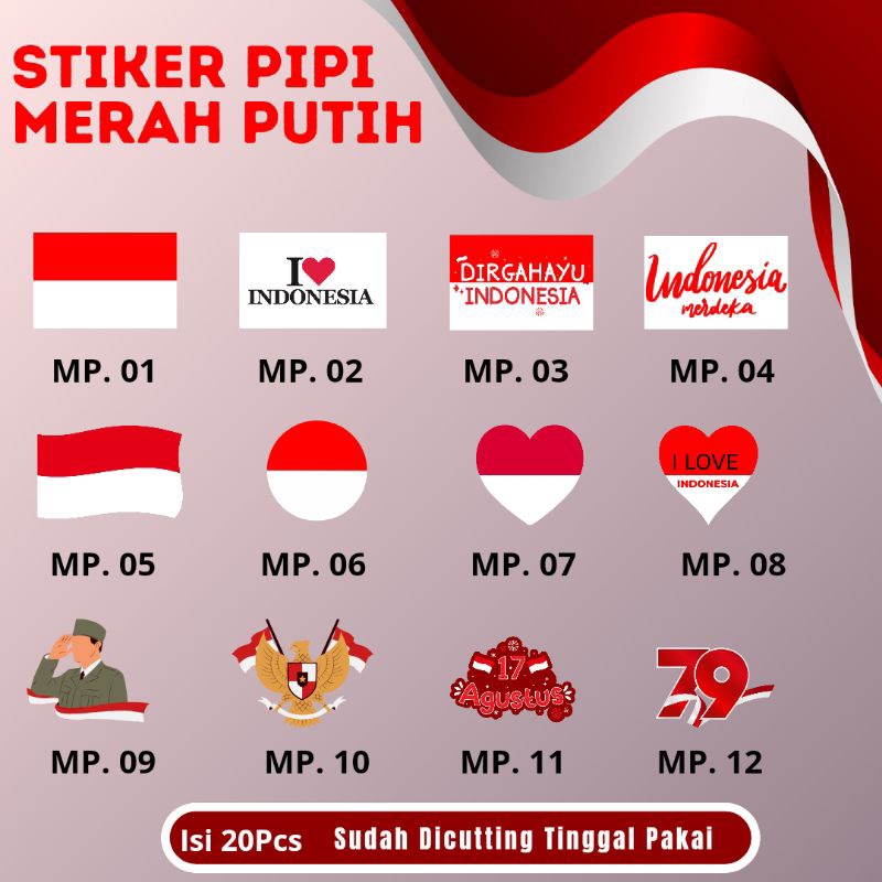 

STIKER PIPI MERAH PUTIH / STIKER KEMERDEKAAN