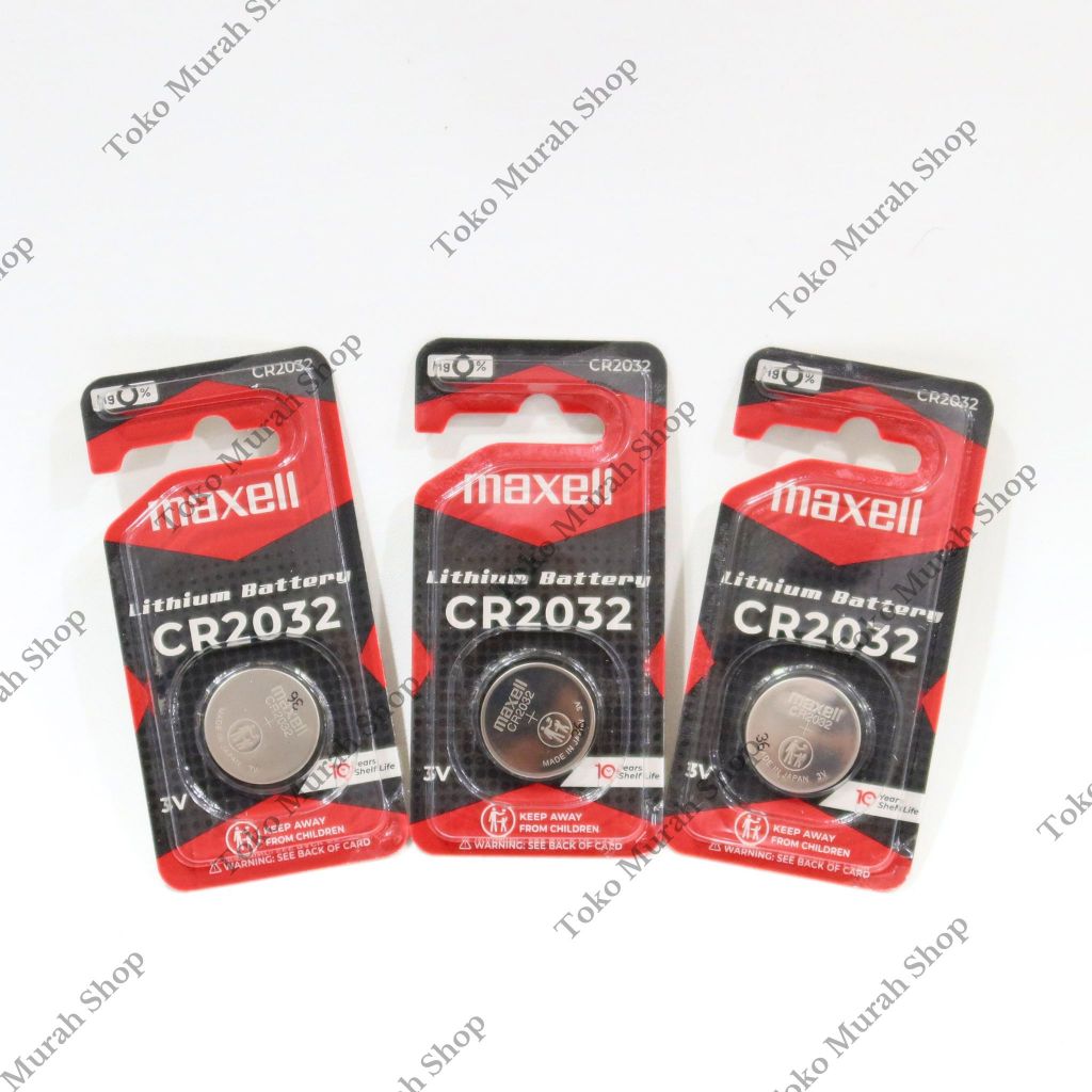 Original 100% Maxell CR2016 CR2025 CR2032 Baterai Batre Battery Ori Asli BATERE 1Pcs