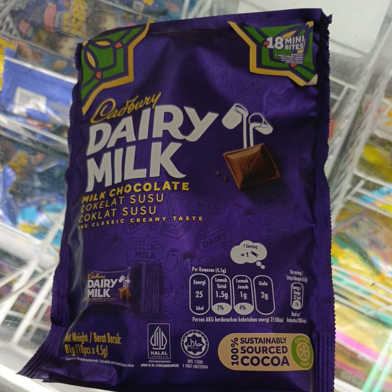 

cadburry dairymilk 8*4,5gr