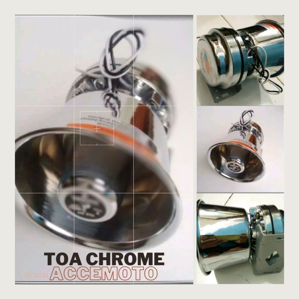 horn speaker sirene chrome bulat untuk modul sirine patwal power tinggi 200 - 300 wat mobil