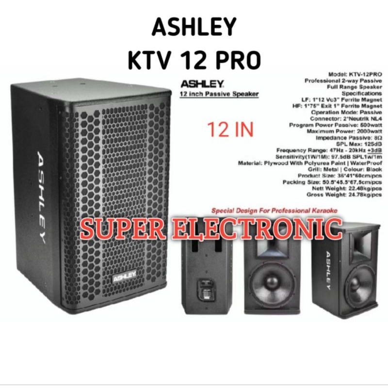 Speaker Pasif Ashley Ktv 12pro Original Speaker pasif 12inch Garansi resmi