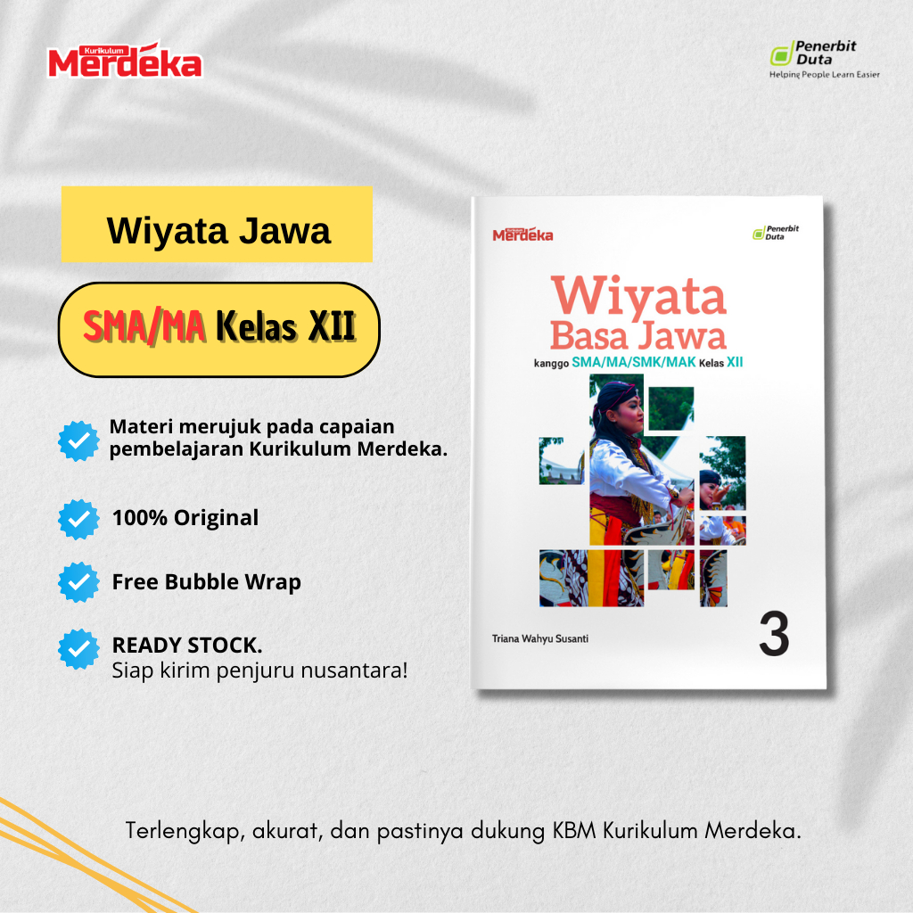 Wiyata Basa Jawa kanggo SMA/MA/SMK/MAK Kelas XII
