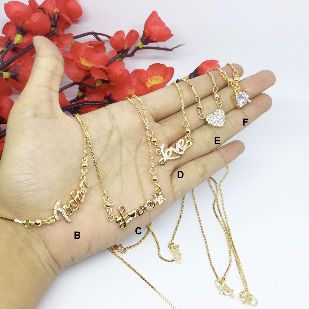 Xuping Kalung Koye Hati Batu Putih Lapis Emas - BN271