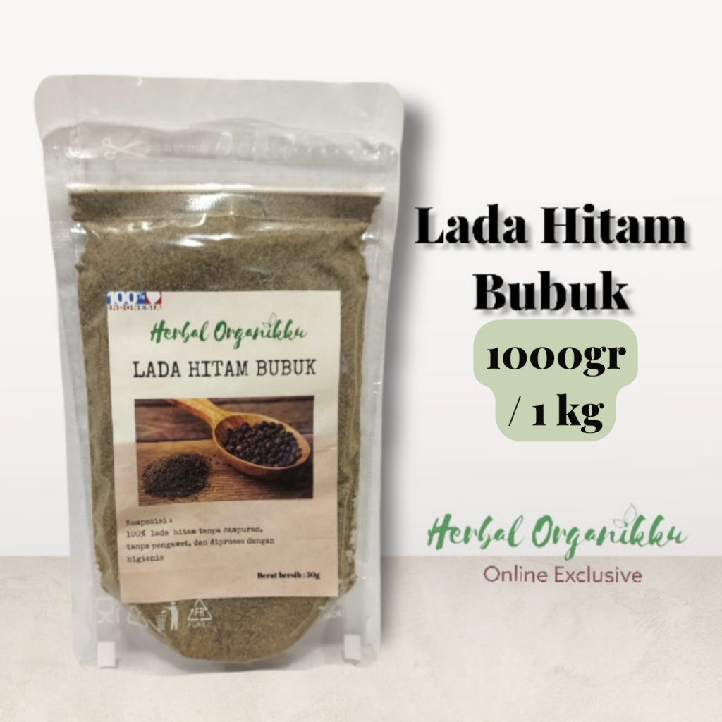 

Lada Hitam Bubuk Murni 500 & 1000gr(1kg) | Black Pepper Powder
