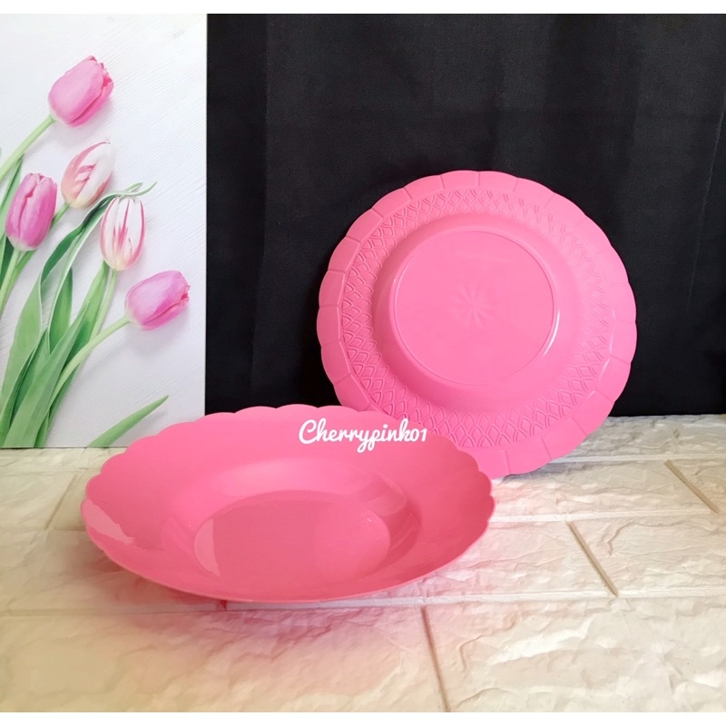 Piring Makan Pink / Piring Plastik Aman Food Grade