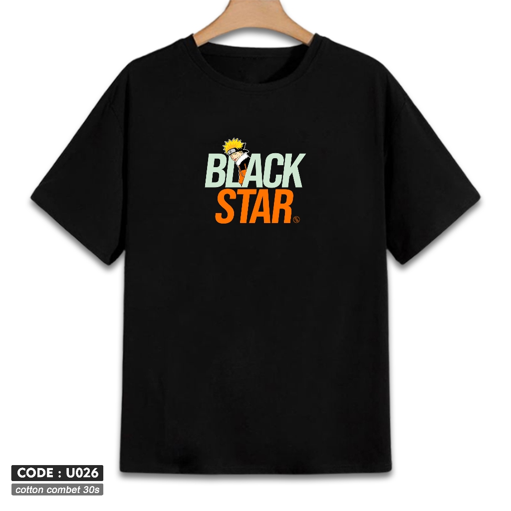 BlackStar Clothing Company Kaos Hitam Blackstar Logo U026