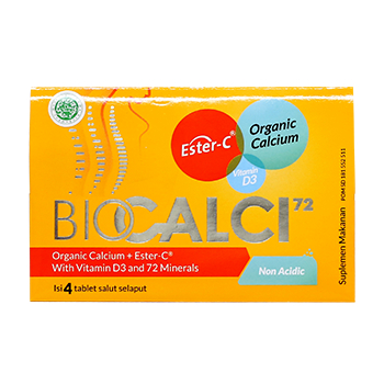 Biocalci-72 Strip Suplemen Kalsium Organik Ester C Vitamin D3