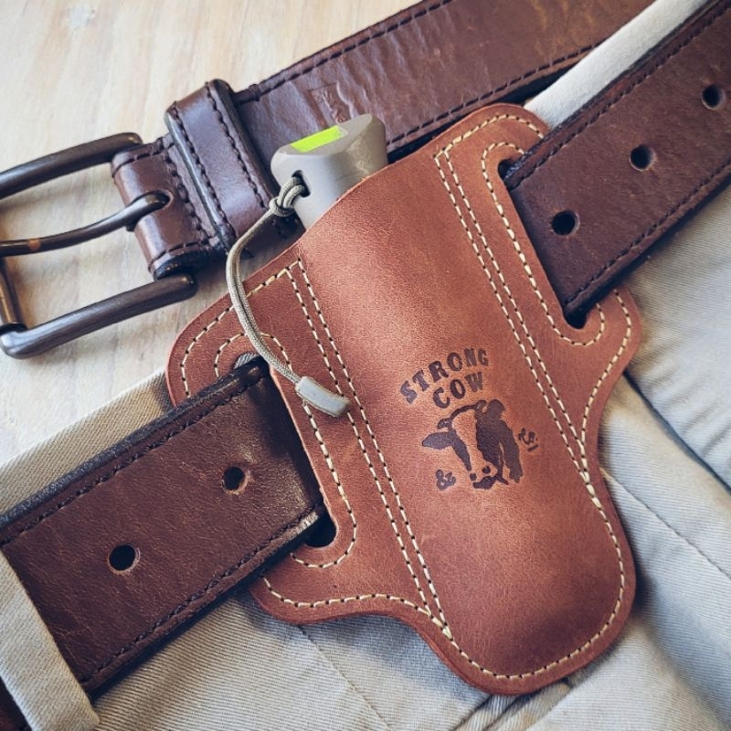 Opinel No.9 Leather Holster / Sarung Pisau / Lumintop / Olight / Vape / Nitecore / Jetbeam / Armytek
