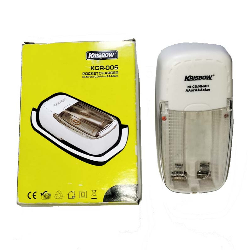 Charger Baterai Universal Krisbow KCR-006 Cas Batre Isi Ulang Mainan Senter LED AA Baterai AAA KCR 0