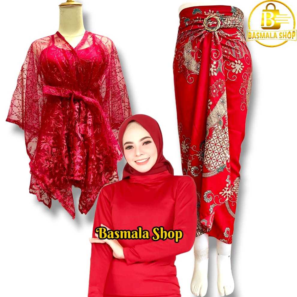 Rok Lilit Batik Warna Merah cabe Terbaru 2025 Limited Edision