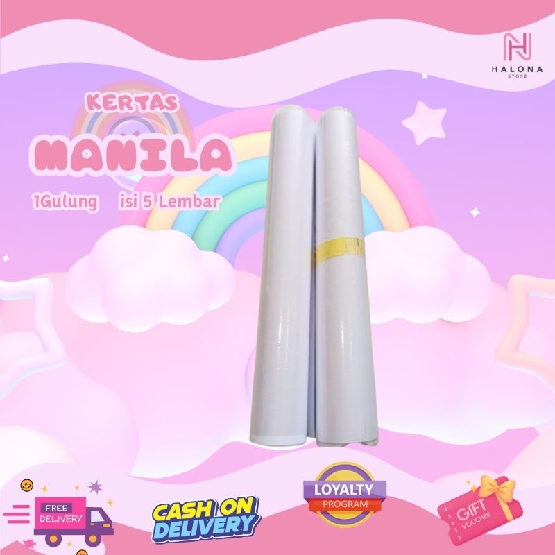 

[ 1 Gulung / 5 Lembar ] Kertas Karton Manila
