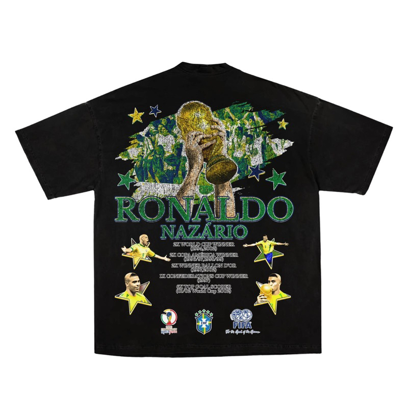 T-Shirt Oversize Ronaldo Nazario Black