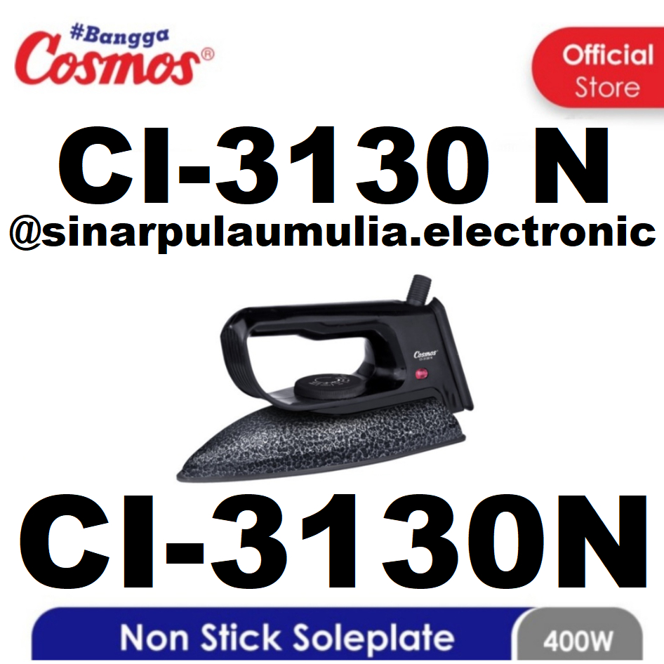 Cosmos Setrika Plat Anti Lengket - CI-3130 N / CI 3130 N / CI-3130N / CI 3130N / CI3130 N / CI3130N
