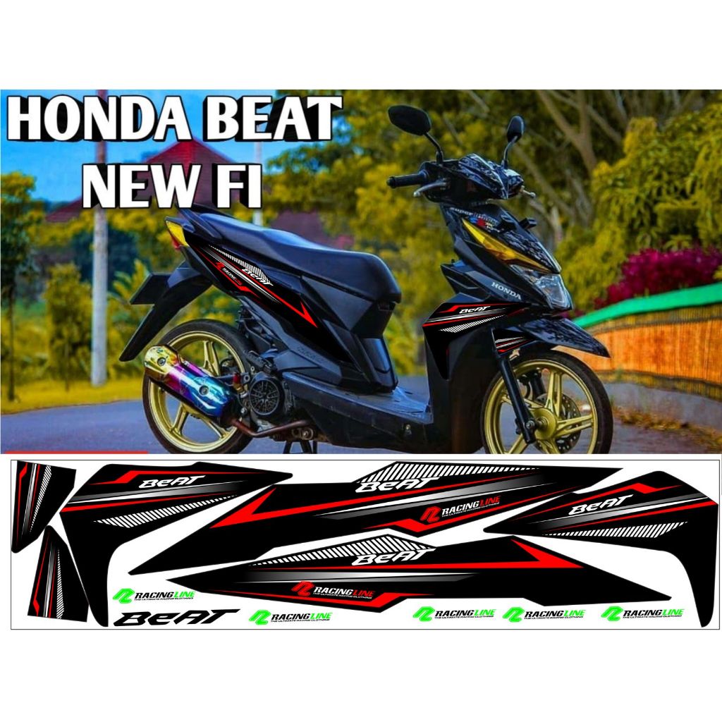 sticker striping motif beat new 2019 2018 list variasi grafis terlaris cod modifikasi striping beat