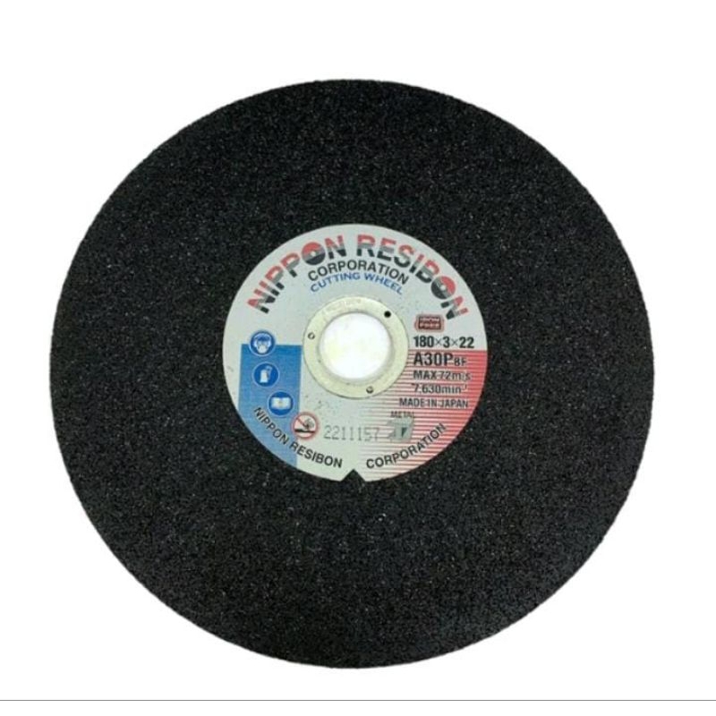 Nippon resibon 7 inch batu gerinda potong 180x3x22 mm..cutting wheel 7 inch