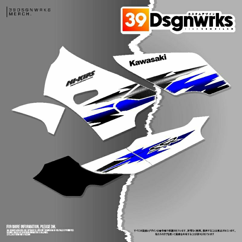 STIKER STRIPING MOTOR CUSTOM SET Kawasaki Ninja SSR KR SE SSE Thailand Motif Custom