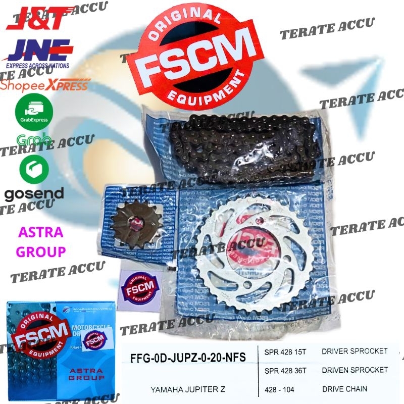 Gear Set Rantai Motor FSCM Jupiter Z Burhan Astra Otopart Group