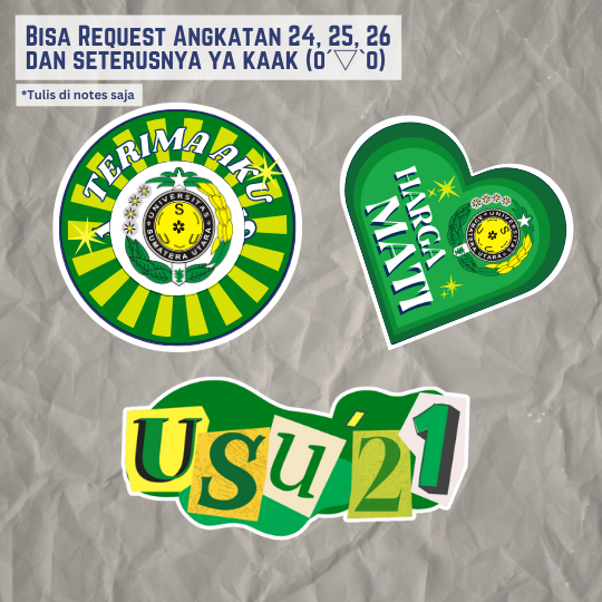 

STIKER CAMABA USU - UNIVERSITAS SUMATRA UTARA KAMPUS STICKER LAPTOP IPAD BUKU CERMIN MOBIL MOTOR CASING KESING CASE HANDPHONE HP SETIKER PTN