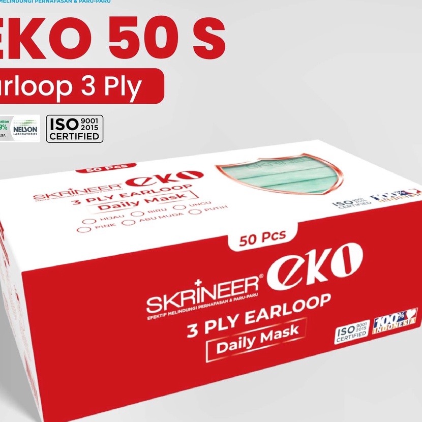 Price Skrineer Masker Earloop EKO 3ply 5 pcs Color
