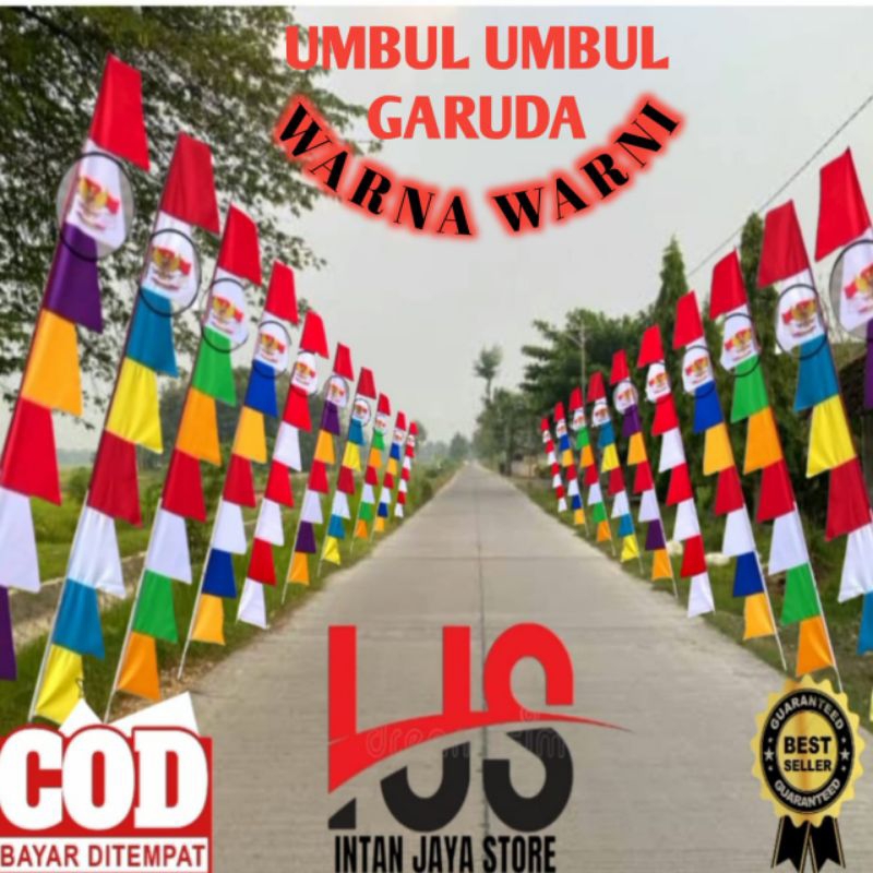 Umbul Umbul Warna Warni isi 20 pcs 1 kodi