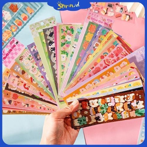 

STORIN - 10Pcs FUNNY CARTOON SERIES PET DIY Diary Sticker Jurnal BUJO Planner Deco Stiker Hias