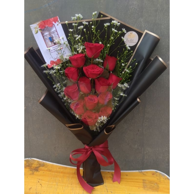 Fresh Flower Bunga Mawar Asli Semi Buket