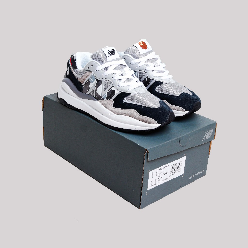 CONCREET - Sepatu NB New Balance M5740BAP X Bape Black Grey