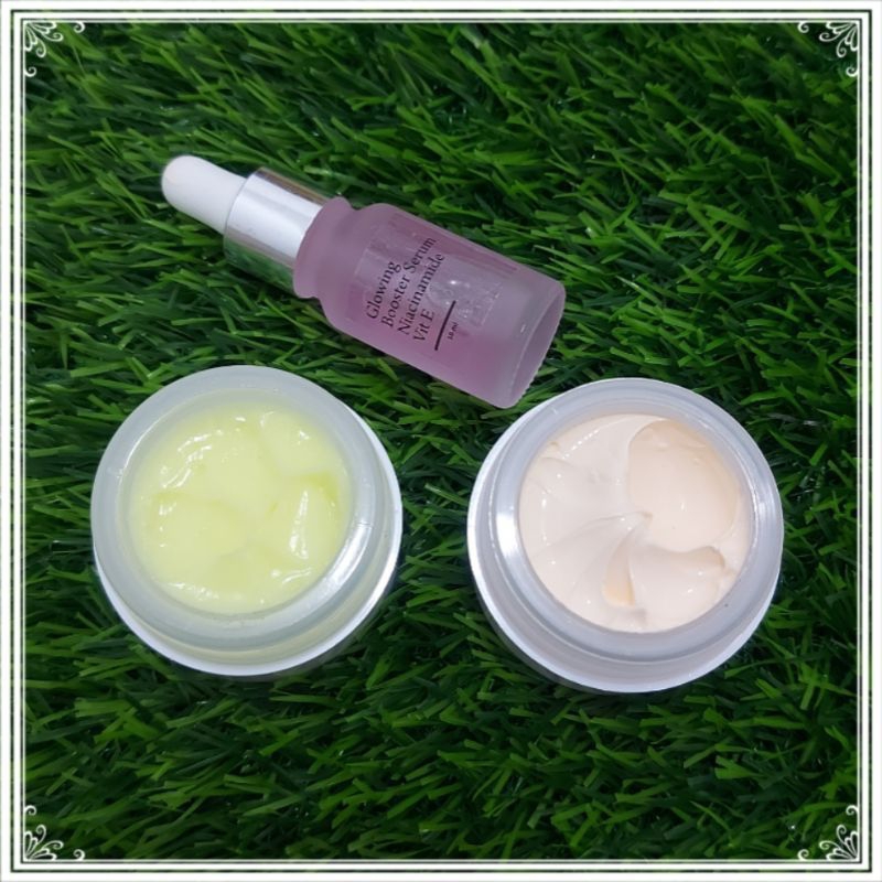 [VELOURALUXE] PAKET BPOM DOUBLE GLOWING EXPRESS ( SIANG DAY CELEB + NIGHT CREAM DOUBLE GLOWING + SER