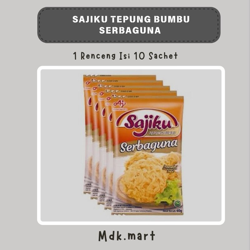 

Sajiku Tepung Bumbu Serba Guna 40g 10 Sachet