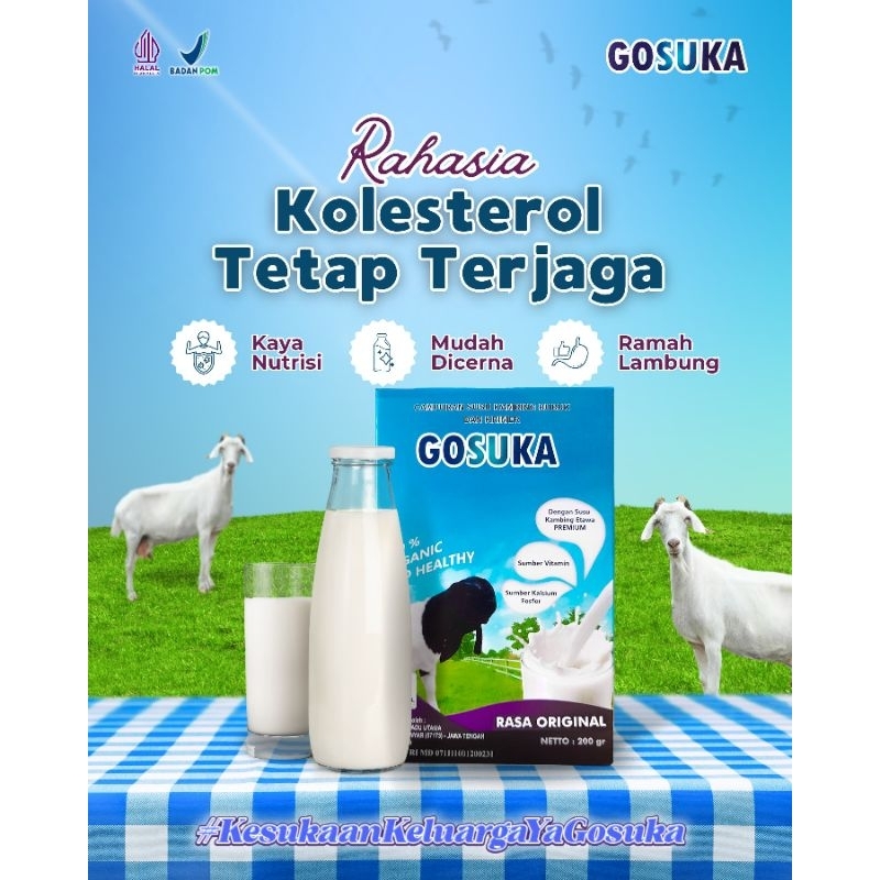

Susu kambing bubuk GOSUKA 200gr ASLI/Susu kambing etawa Asli/susu bubuk/susu kambing etawa