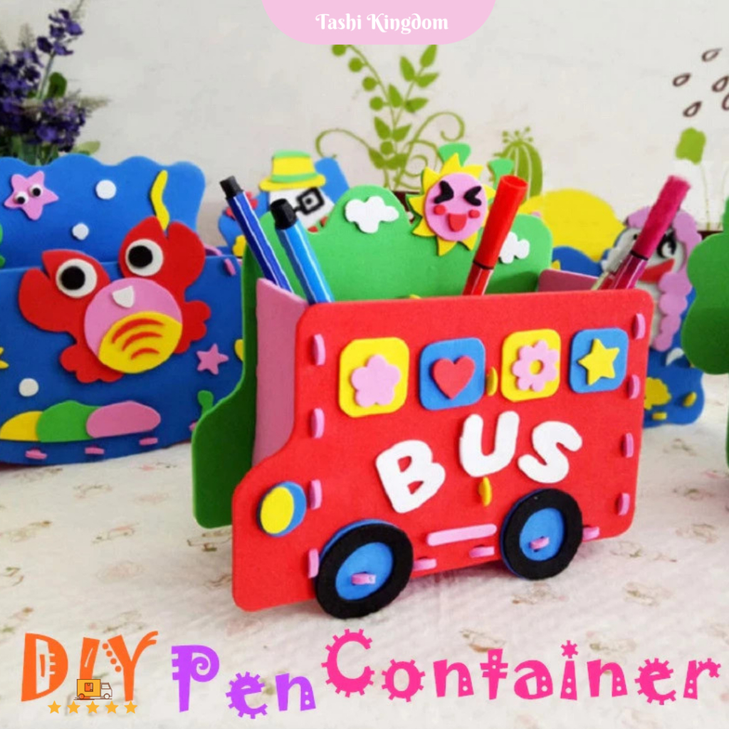 

Tempat pensil 3D Mainan Edukasi anak Kreatif Anak Rak Pensil DIY Anak RAK PENSIL MEJA ANAK KREASI