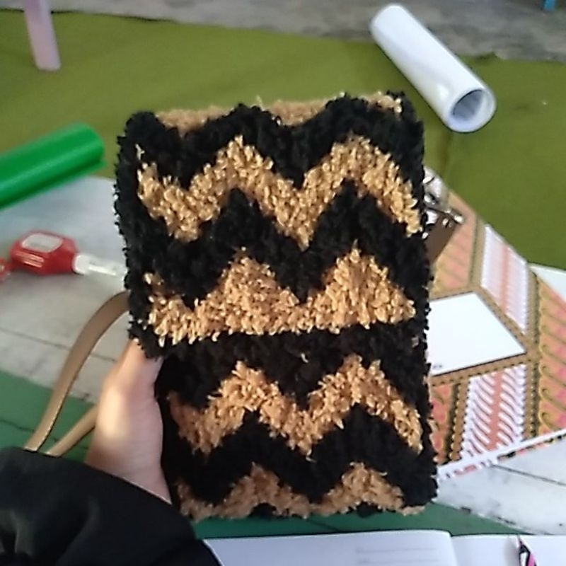 tas rajut kanvas plastik