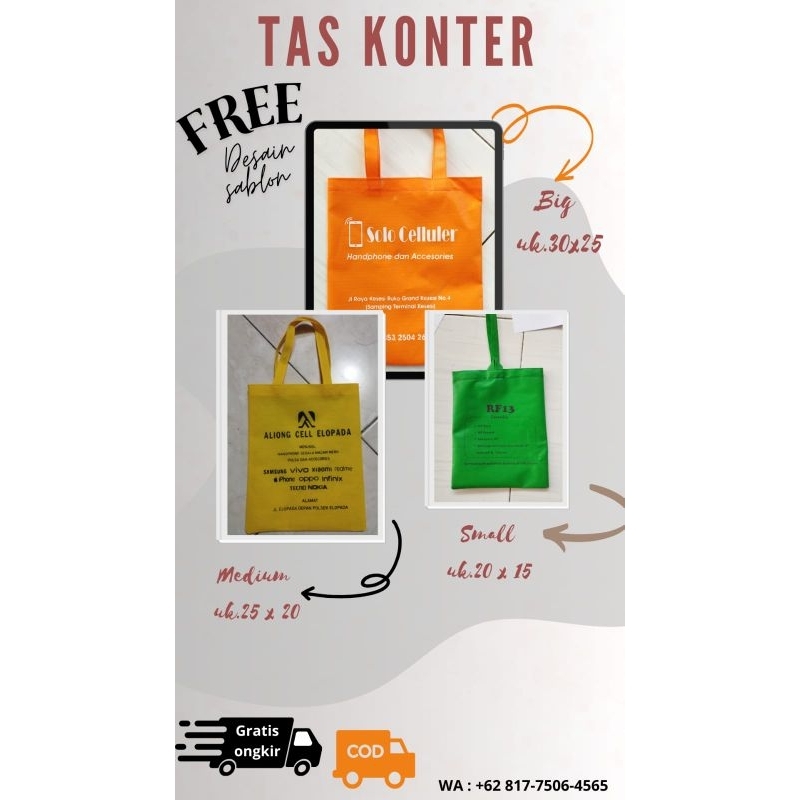 Tas Konter /Tas Hp Free Custom Design