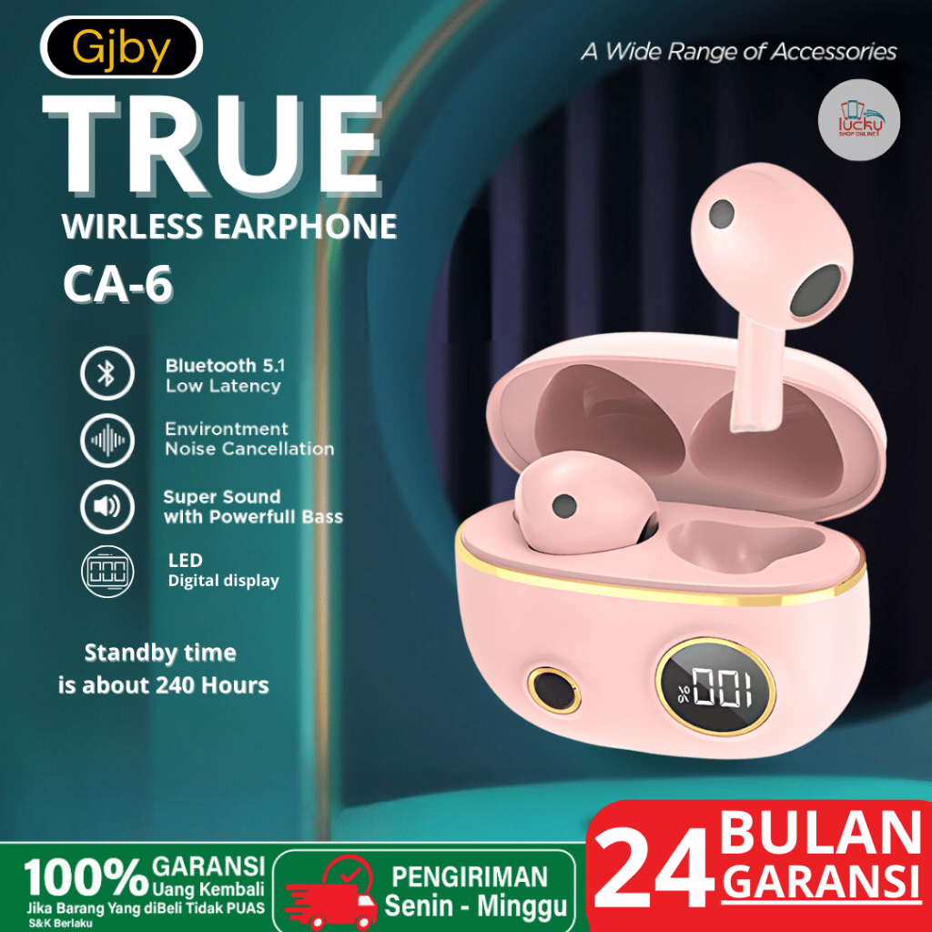 GJBY CA-06 True Wireless Bluetooth Earphone Earbuds TWS