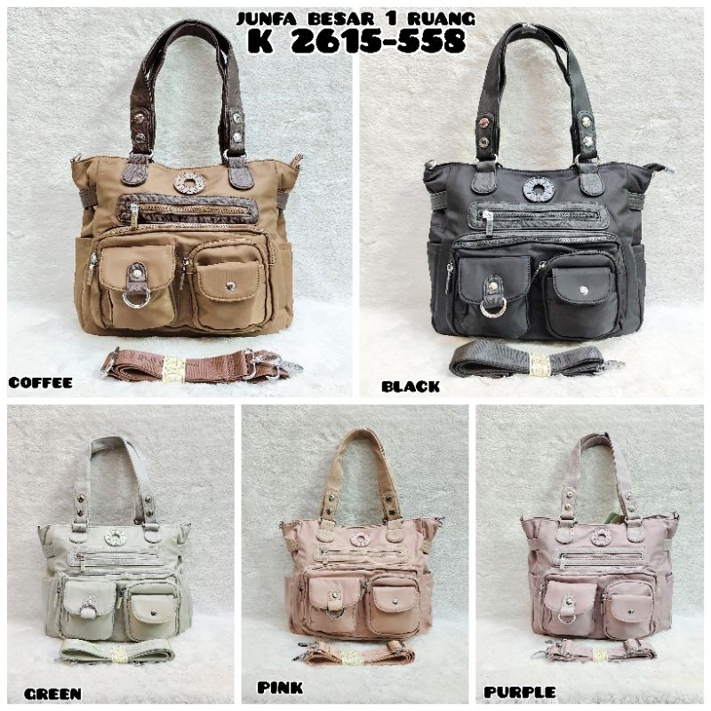 TERBARU TAS SELEMPANG JUNFA MODE K2615-558 BAHAN PARASUT BESAR