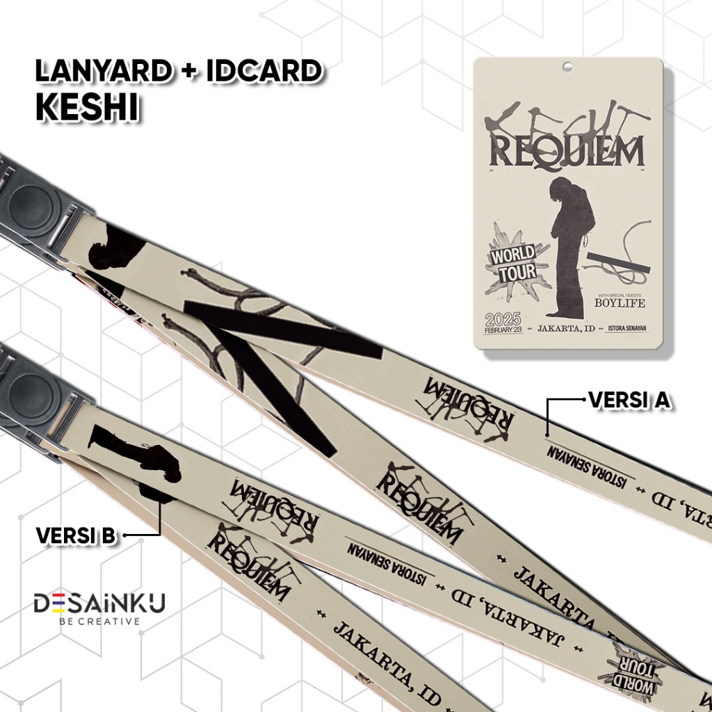 

LANYARD + ID CARD KESHI REQUIEM / TALI HP / GANTUNGAN PODS