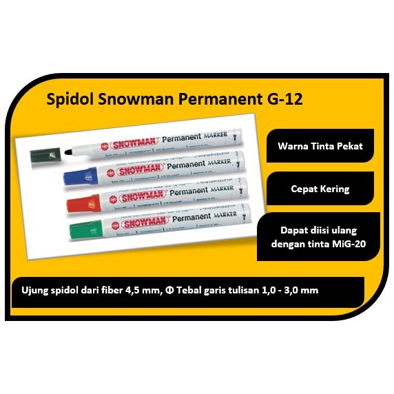 

Snowman Spidol Permanen G-12