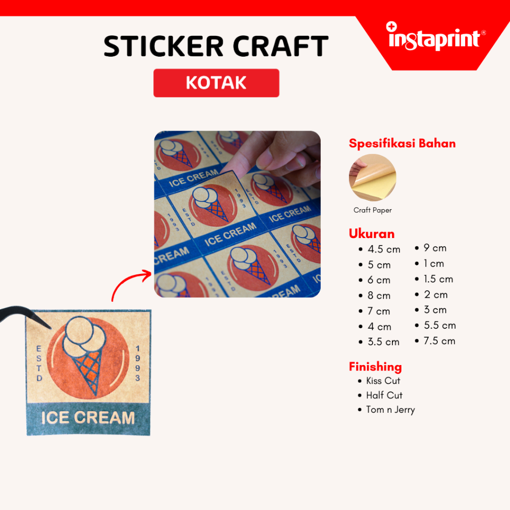 

STICKER CRAFT,sticker daur ulang,sticker daur ulang murah BENTUK KOTAK