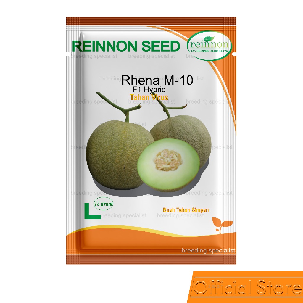 RHENA M-10 || ISI 600Biji(15gr) BENIH BIBIT F1 MELON TAHAN VIRUS DAN TAHAN SIMPAN ||" Reinnon Seed "