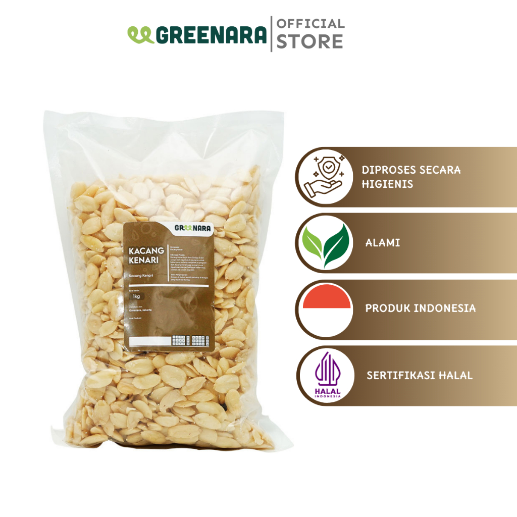 

Greenara - Kacang Kenari Mentah 1Kg / Raw Kenari Nuts