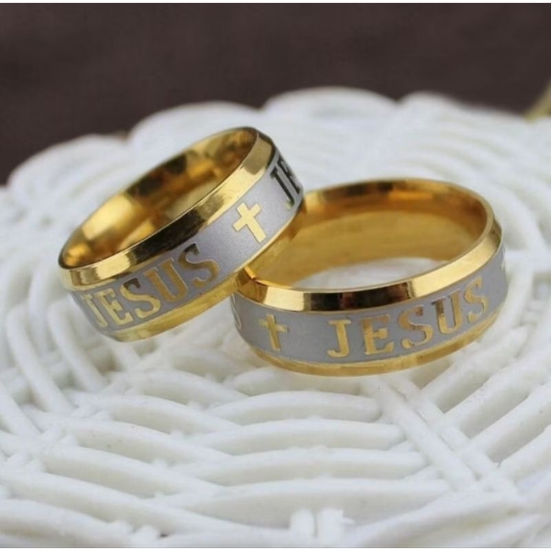 Cincin salib titanium anti karat