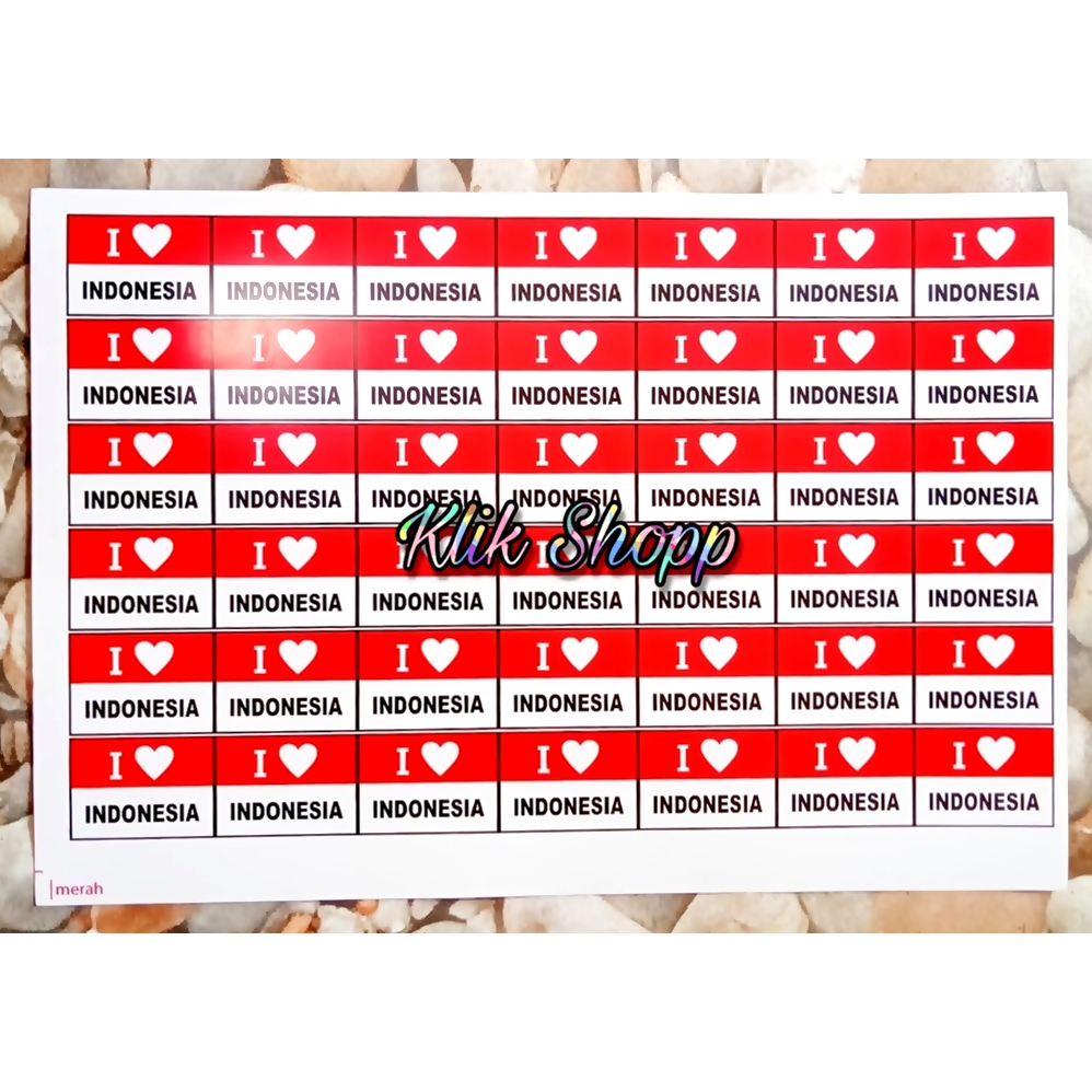 

Stiker Pipi Merah Putih I Love Indonesia / Stiker merah putih / Stiker HUT RI